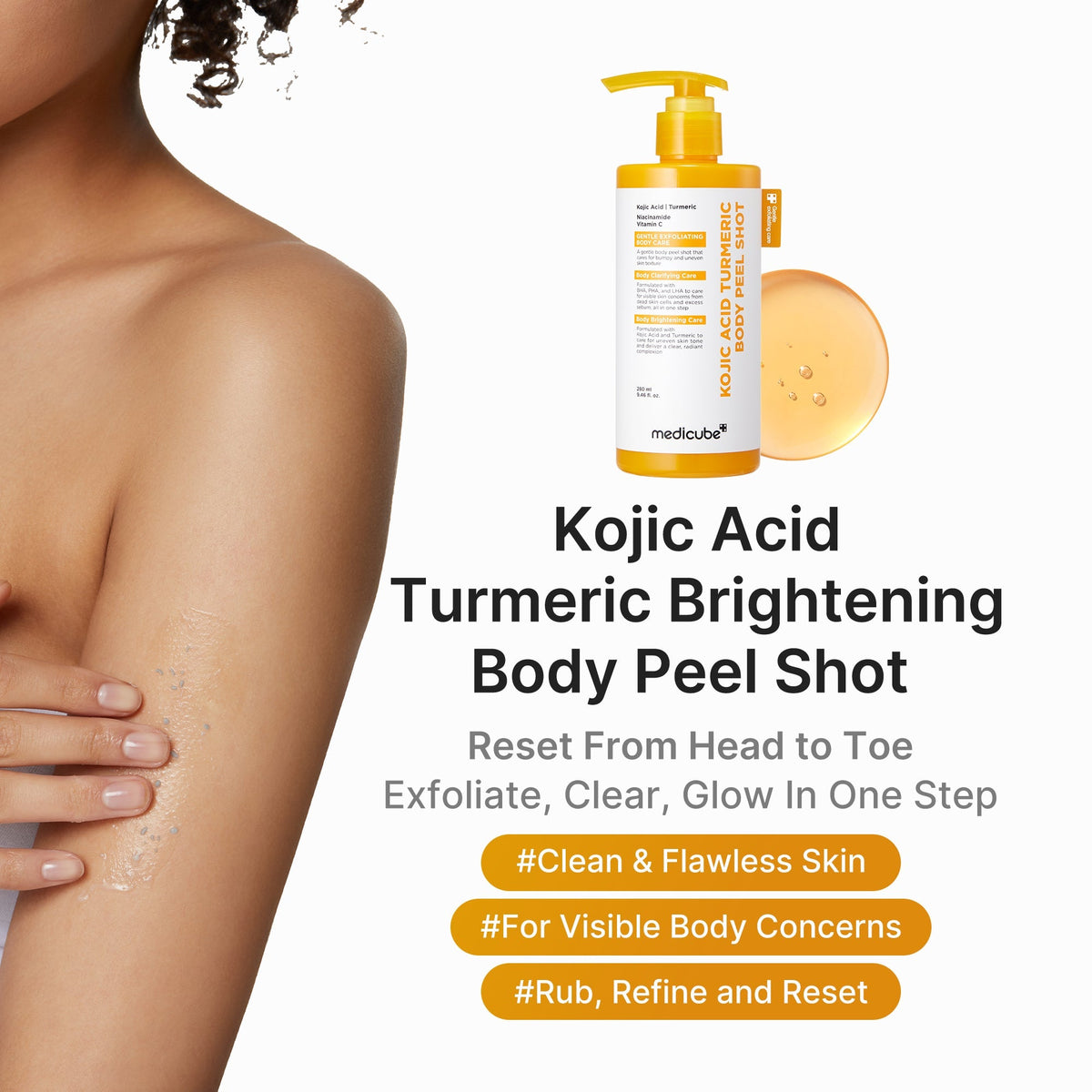 Peeling do ciała z kwasem kojowym i kurkumą Body Peel Shot