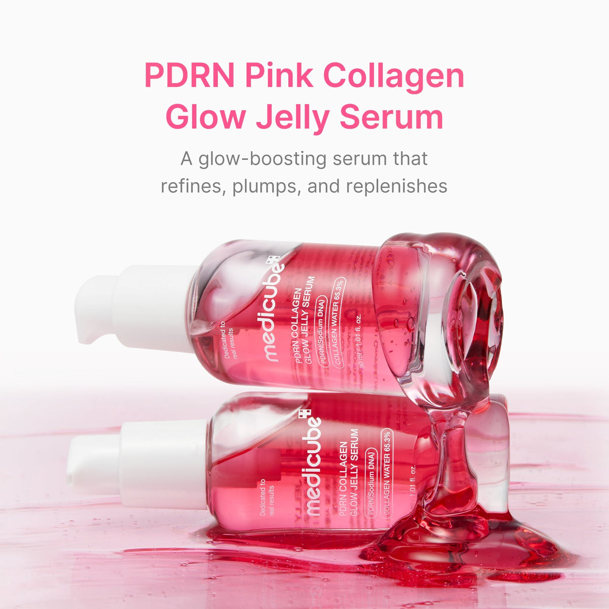 Rozświetlające serum żelowe PDRN Pink Collagen Glow