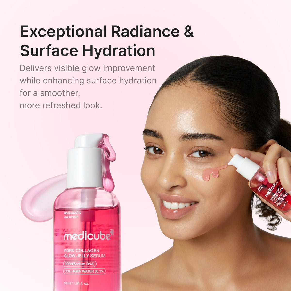 Rozświetlające serum żelowe PDRN Pink Collagen Glow