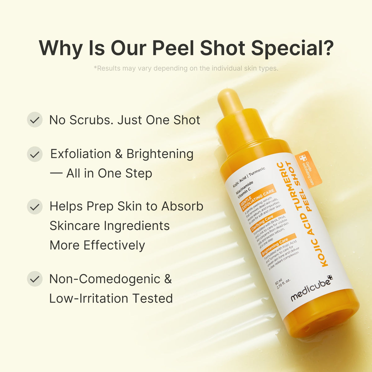 Peeling z kwasem kojowym i kurkumą Peel Shot