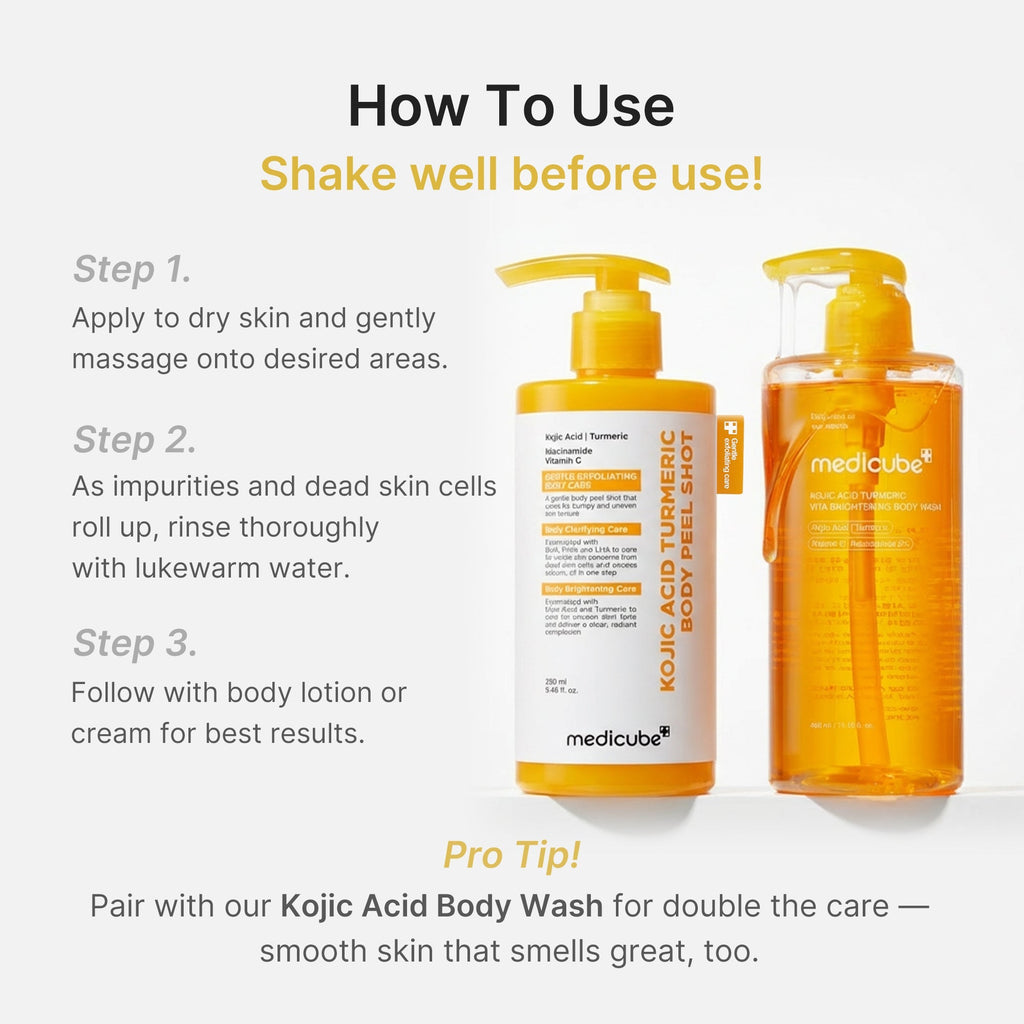 Peeling do ciała z kwasem kojowym i kurkumą Body Peel Shot