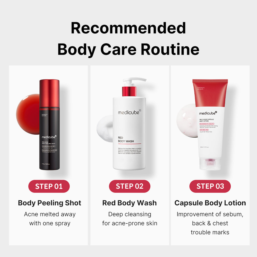 Peelingujący żel do mycia ciała Red Body Peeling Shot