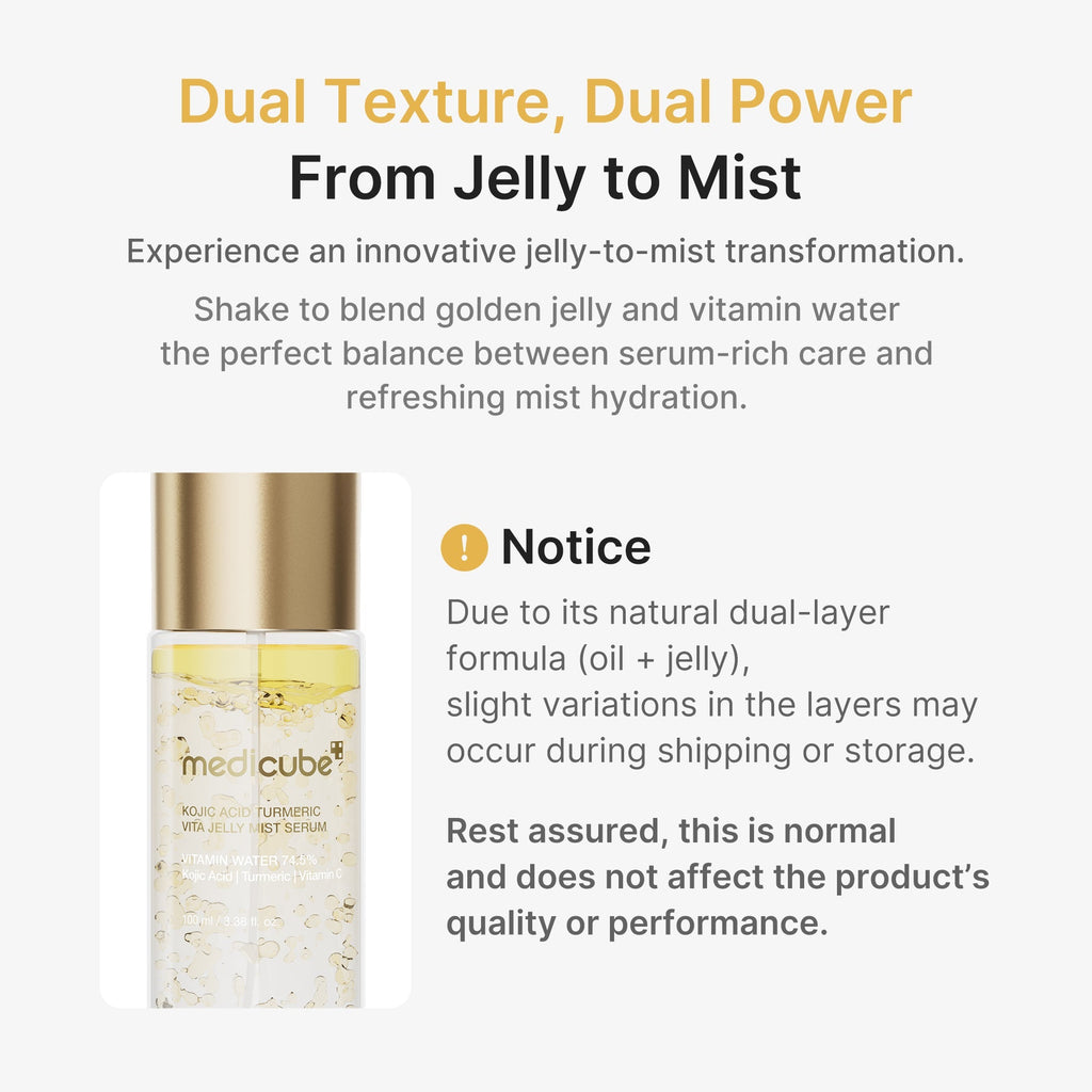 Złote serum-mgiełka z witaminami, kwasem kojowym i kurkumą