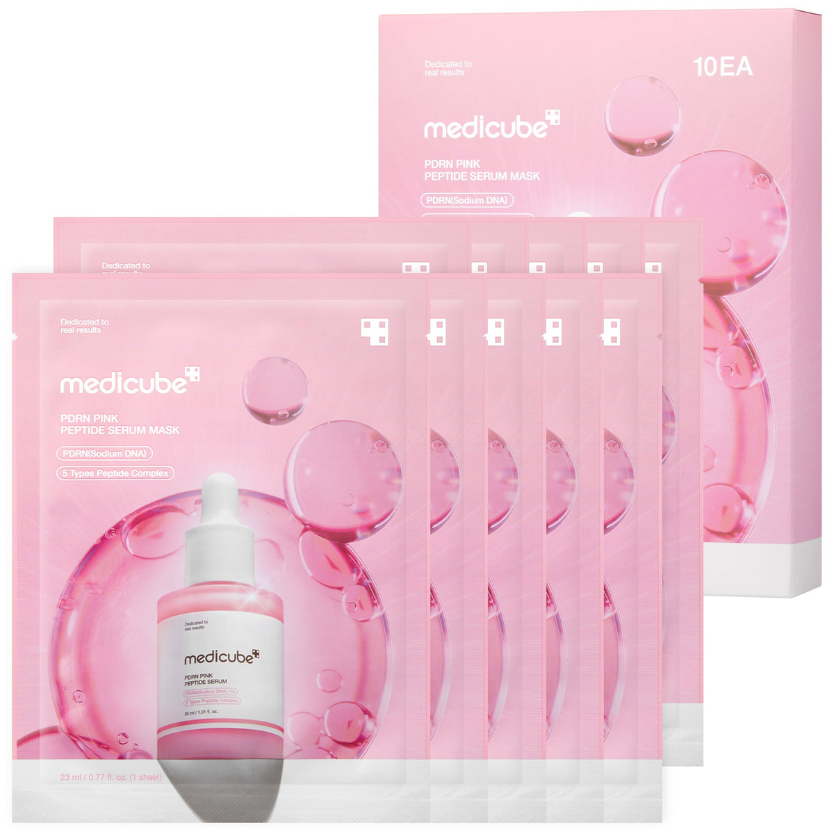 Maska z ampułką peptydową PDRN Pink