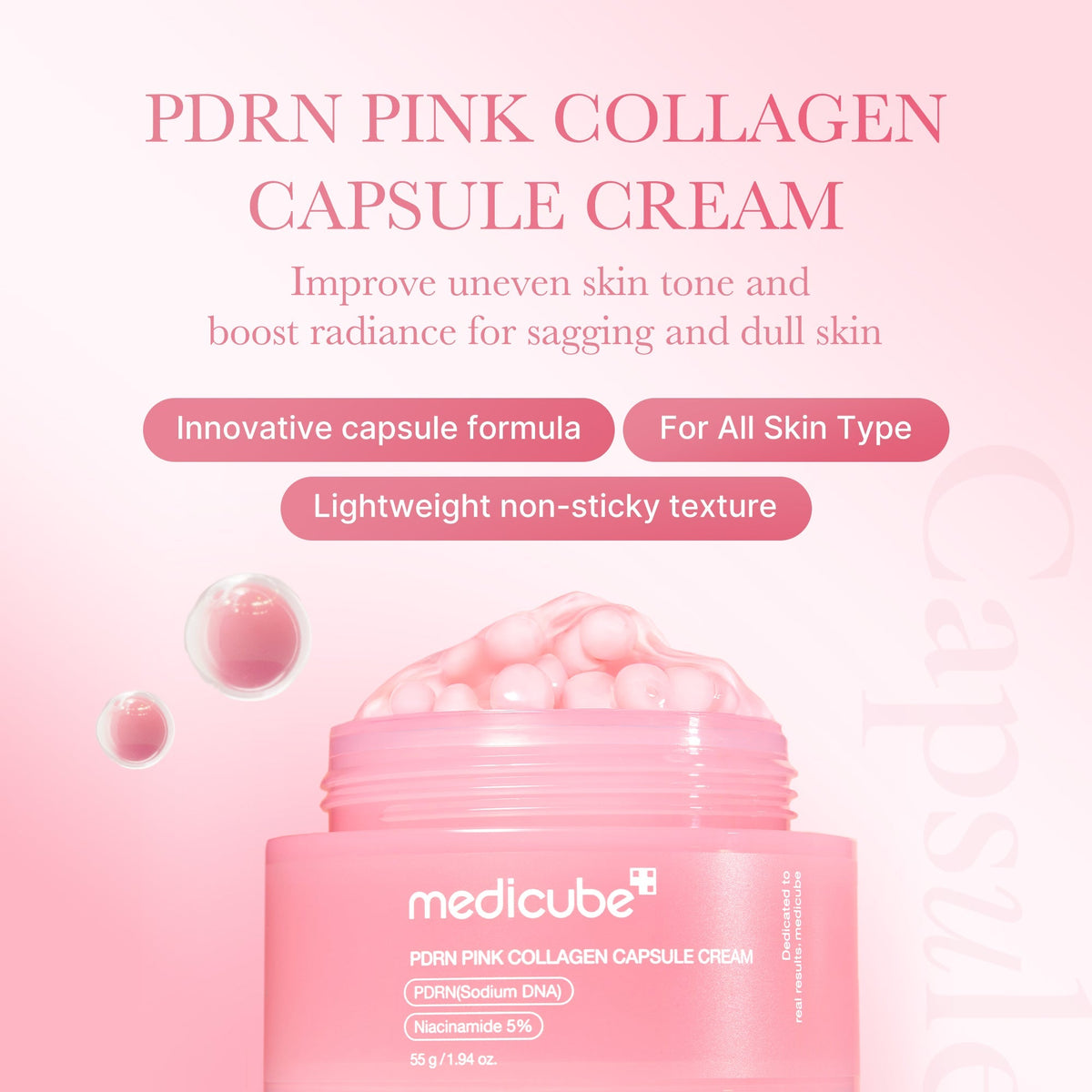 Pełny zestaw do domowej pielęgnacji estetycznej PDRN Pink Glow