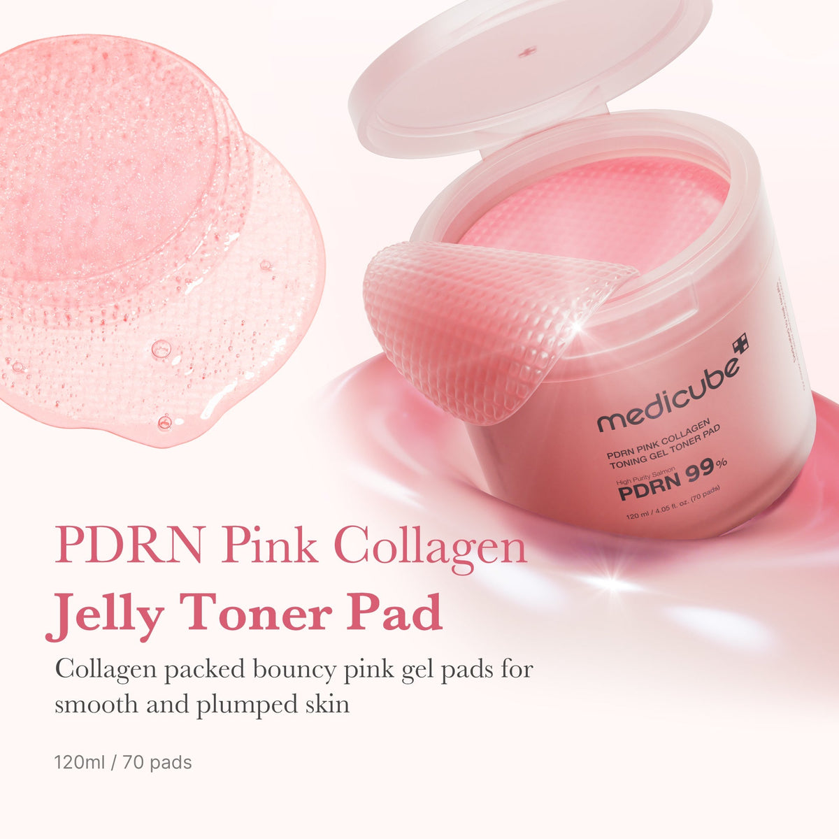 Żelowe płatki tonizujące PDRN Pink Collagen