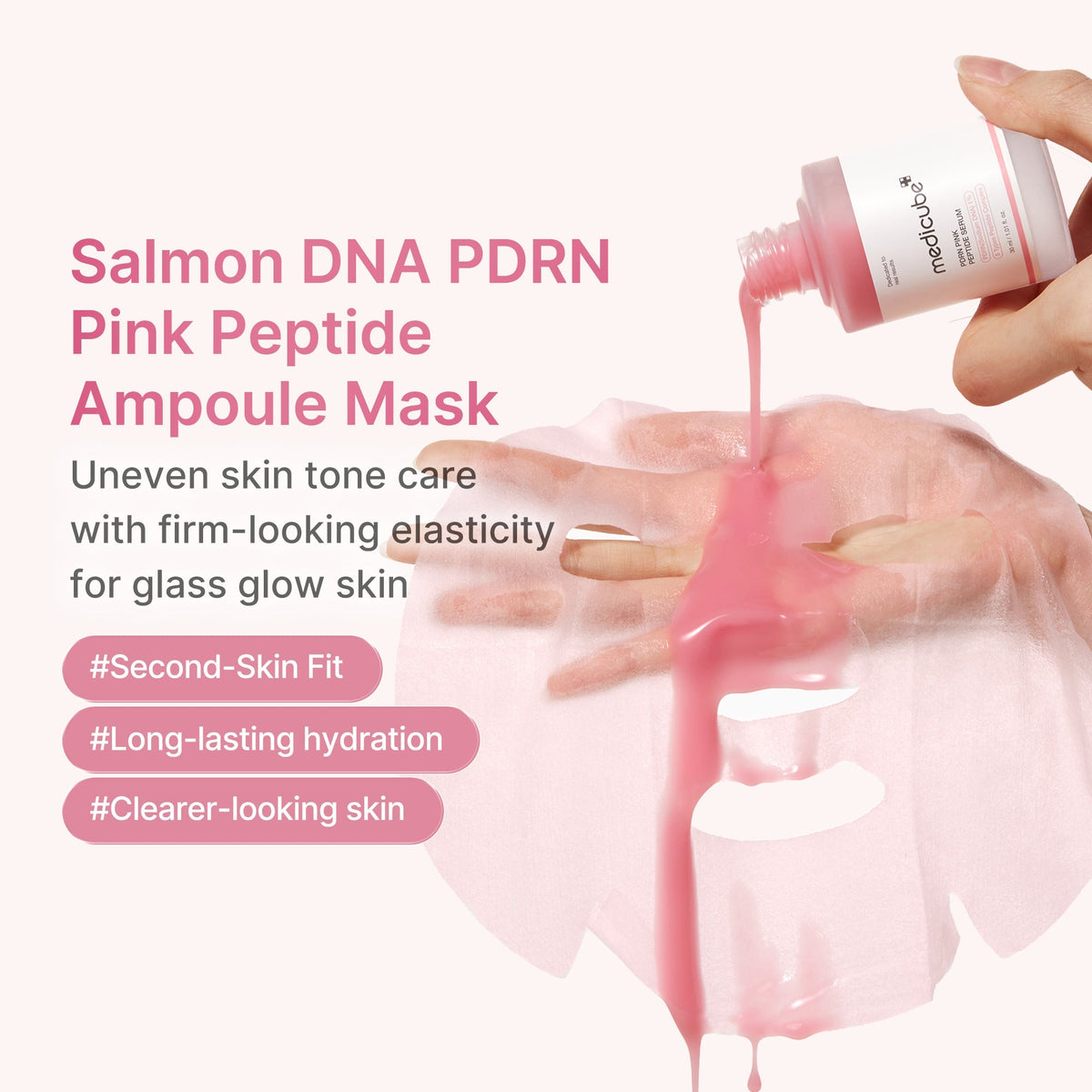 Maska z ampułką peptydową PDRN Pink