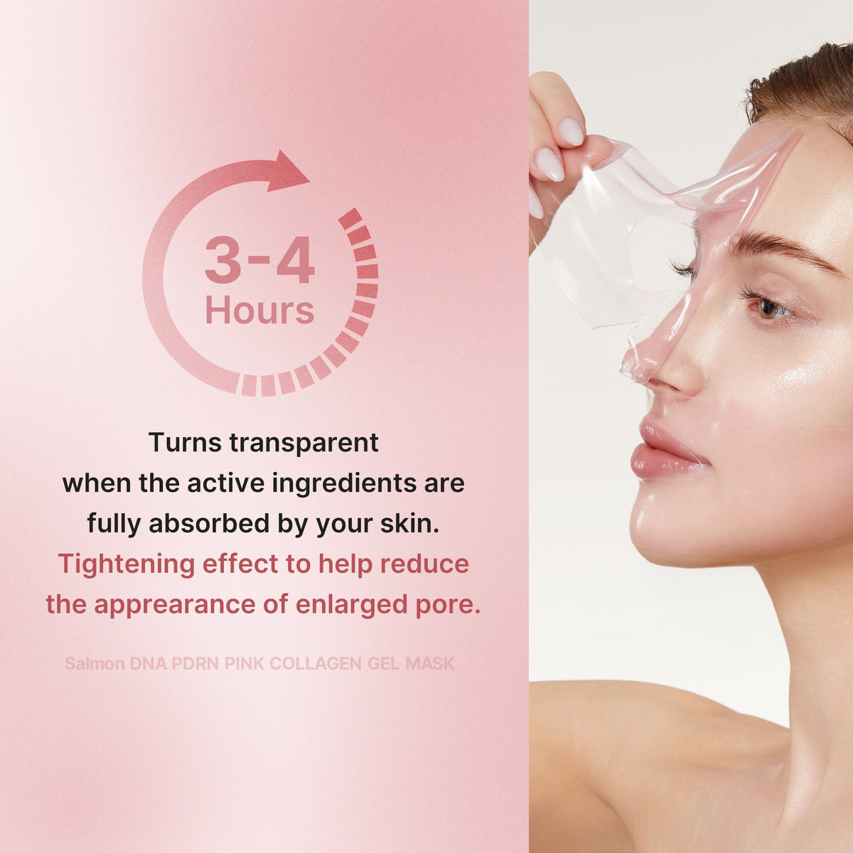 Żelowa maska PDRN Pink Collagen z łososiem