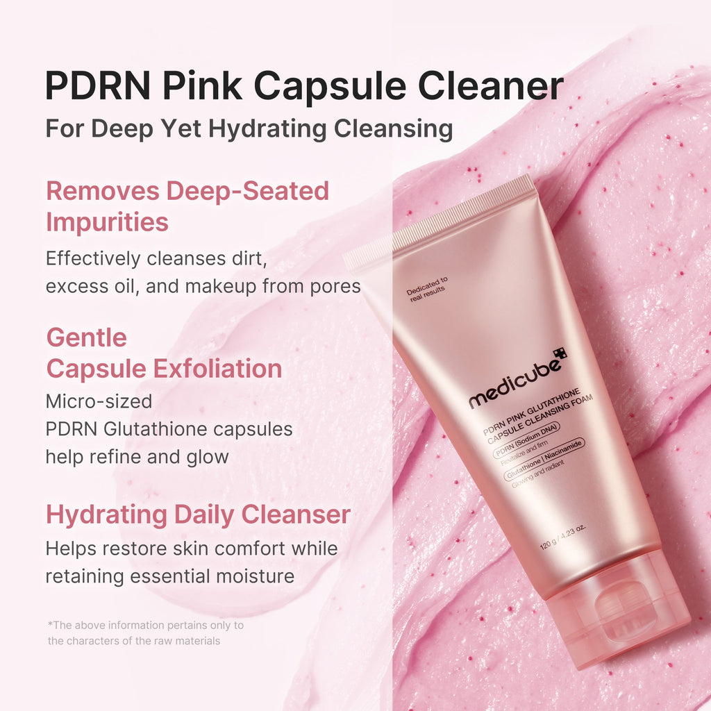 Pianka oczyszczająca z kapsułkami i glutationem PDRN Pink