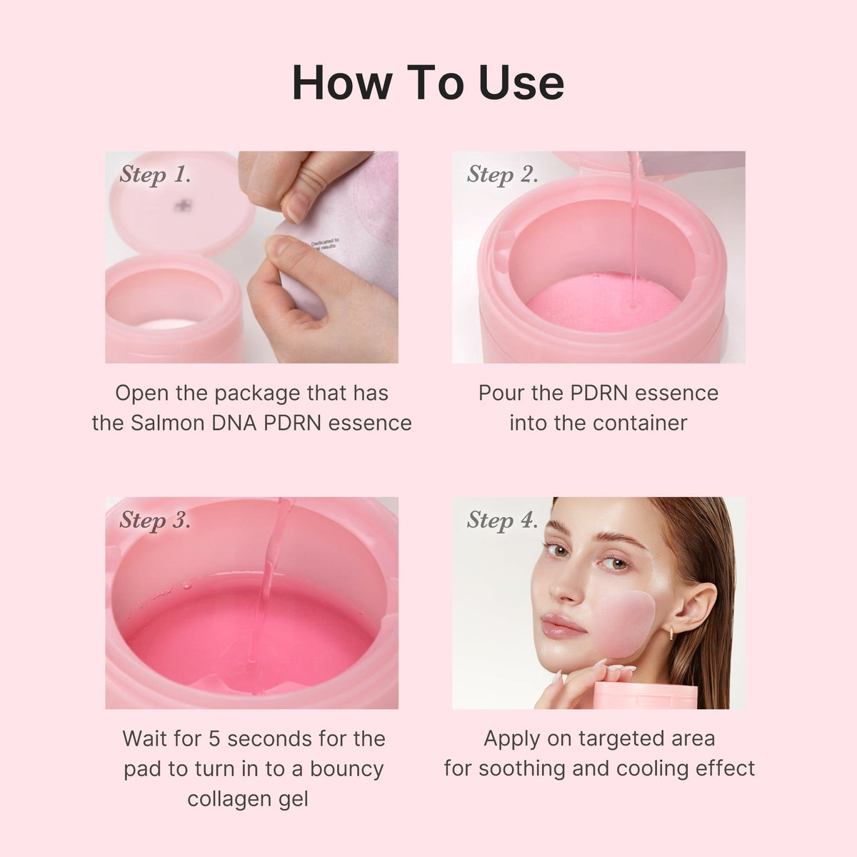 Żelowe płatki tonizujące PDRN Pink Collagen